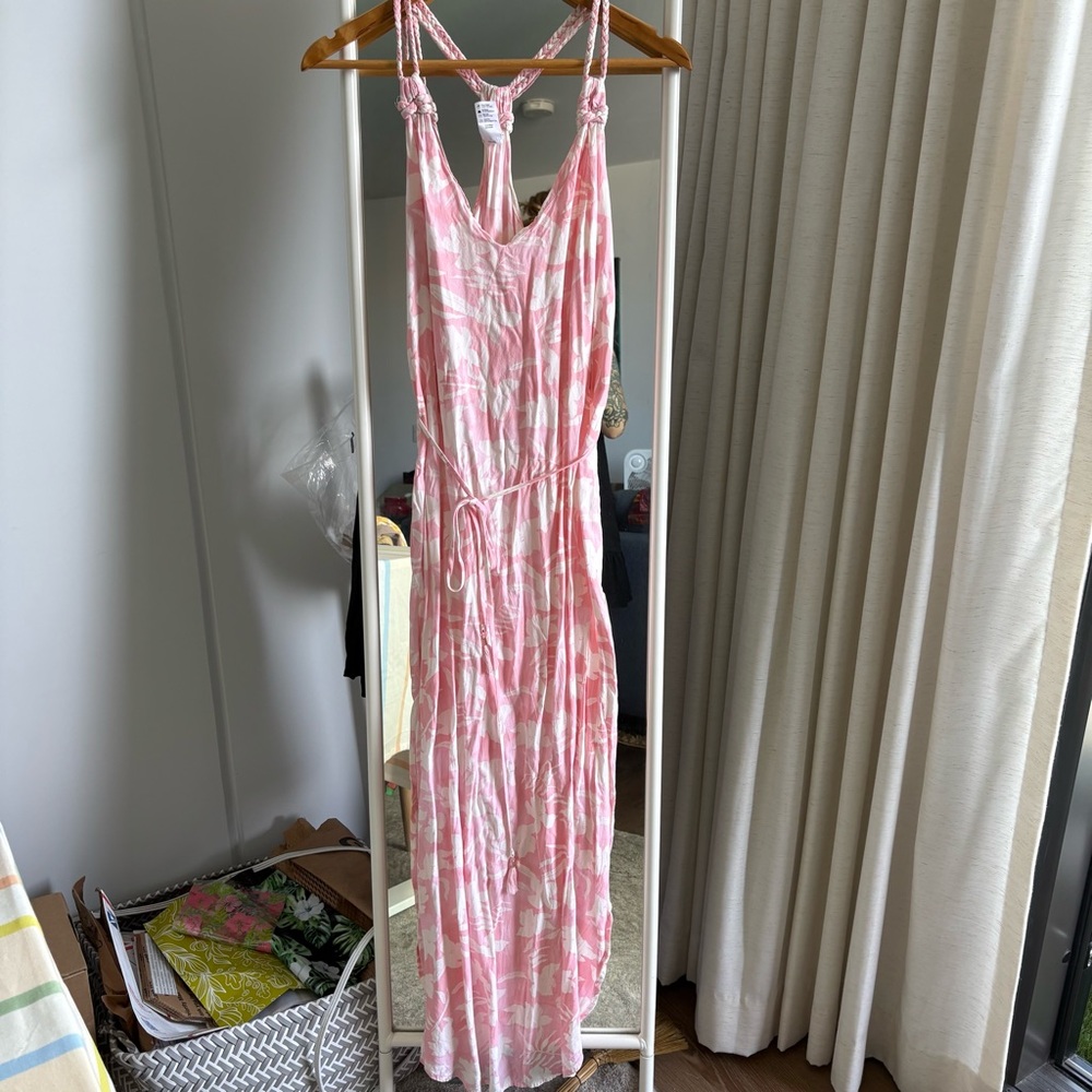 L*Space Pink and White Maxi Dress